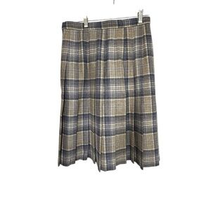 Edinburgh Woollen Mill Purple Plaid Pleated Skirt Women’s UK 16 Made in Britain